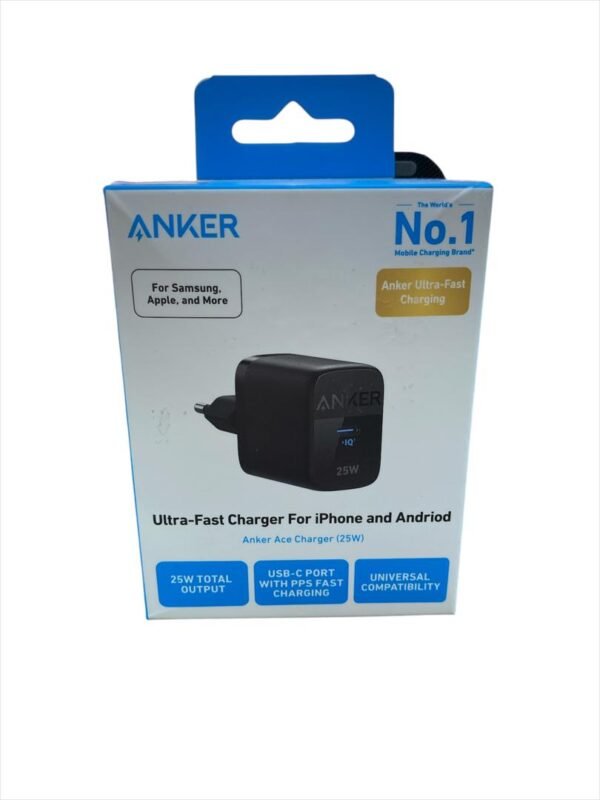 Anker 25W Ultra Fast USB-C Wall Charger for iPhone and Android